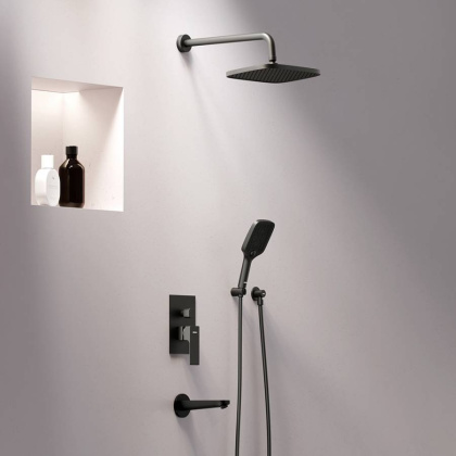 953510300 Gala встраиваемая душевая система со смесителем и изливом, чёрный