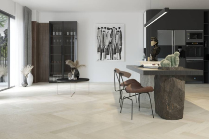 Кварцевый паркет Quartz Parquet Английская Ёлка Дуб Песочный, 33-408, 5/0,6 мм