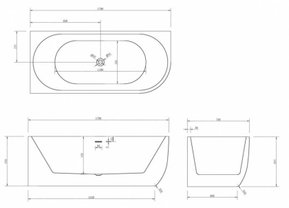 Акриловая ванна Abber 170х75 AB9315 L Акриловая ванна Abber 170х75 AB9315 L
