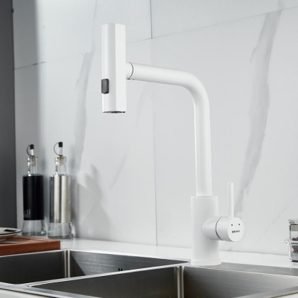 Смеситель для кухни с выдвижной лейкой Shevanik S263 S263C Смеситель для кухни с выдвижной лейкой Shevanik S263 S263C