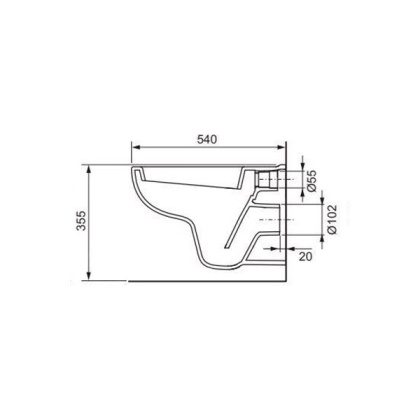 Подвесной унитаз TECE V04