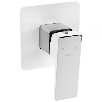 Смеситель для душа скрытого монтажа OMNIRES PARMA PM7445CRB (хром/белый) Смеситель для душа скрытого монтажа OMNIRES PARMA PM7445CRB (хром/белый)