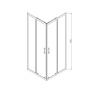 Душевой уголок Alpha VSS-3AL100CLB, 1000*1000, черный, стекло прозрачное