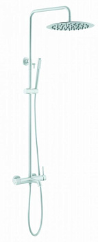 Стойка для душа со смесителем UNO Matt White