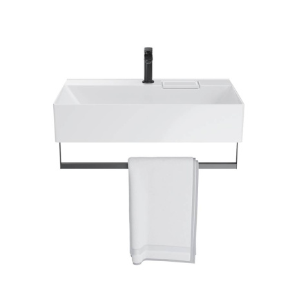 Раковина LOGICA мебельная\подвесная с одним отверстием 70, белая глянцевая