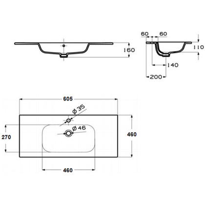 Раковина Roca Victoria-N 60,5 см, 32799E000 белая