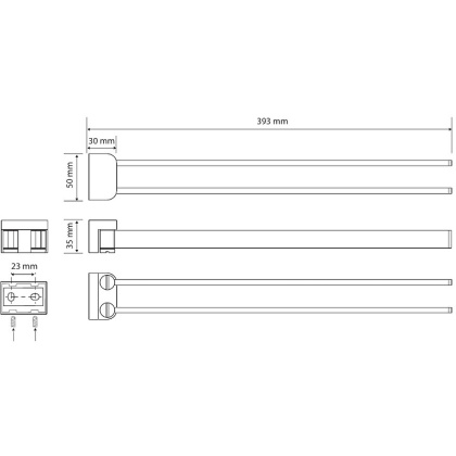 Полотенцедержатель Bemeta Solo 139104232 поворотный Хром