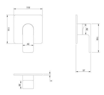 Смеситель для душа скрытого монтажа OMNIRES BARETTI BA7845BL (черный BLM) Смеситель для душа скрытого монтажа OMNIRES BARETTI BA7845BL (черный BLM)