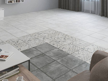 6246-0052 Плитка грес глаз. Цемент стайл Сер. 45*45 _ 1 \42,12