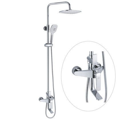 Душевая система латунь белый/хром R1336