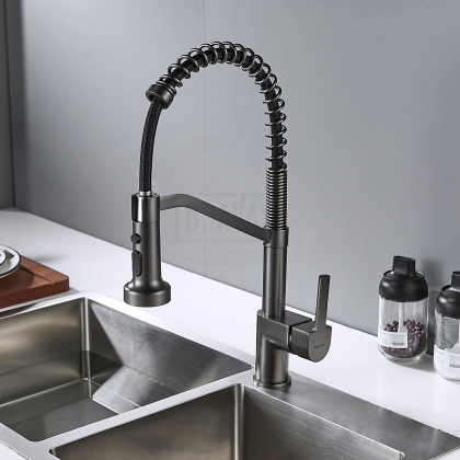 Смеситель для кухни латунь, оружейная сталь S963T