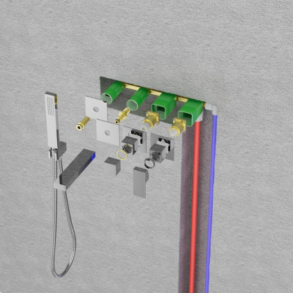 Смеситель для ванны скрытого монтажа TIMO Selene 2014/03YSM черный матовый