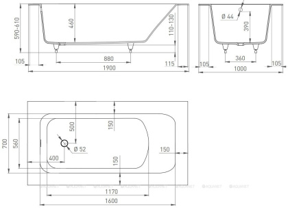 Ванна из искусственного камня ORLANDO VASTA 190,102014G Ванна из искусственного камня ORLANDO VASTA 190,102014G