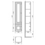 Шкаф-пенал SANCOS Very подвесной правый,  Bianco , 350х300х1600 мм, арт. PVR35RW Шкаф-пенал SANCOS Very подвесной правый,  Bianco , 350х300х1600 мм, арт. PVR35RW