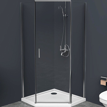 Душевой уголок BelBagno UNO-195-P-1-80-C-Cr