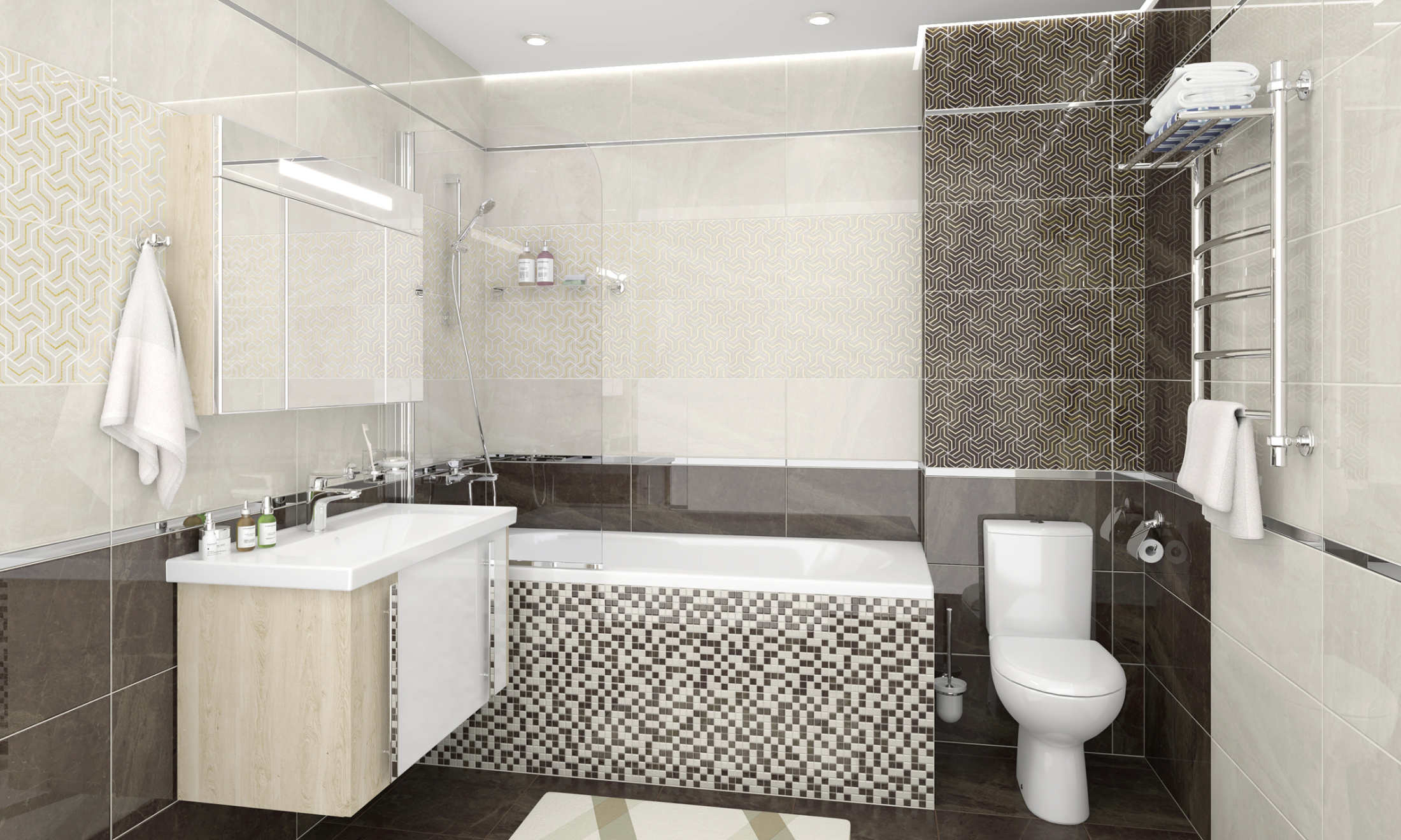 Crystal Плитка настенная коричневый 30х60