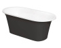 Ванна из литьевого мрамора Creto Aurora 170x80 черная, 8-1113
