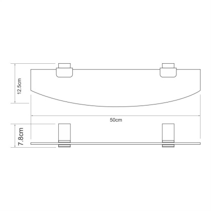 Abens K-3224 Полка стеклянная Abens K-3224 Полка стеклянная