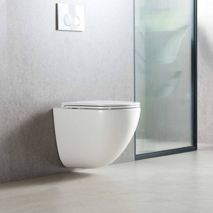 Унитаз подвесной Tornado Bien VT1-51T безободковый, цвет белый, ультратонкое soft-close сиденье