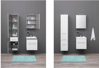 Шкаф-пенал для ванной Aquanet Порто 35 L белый