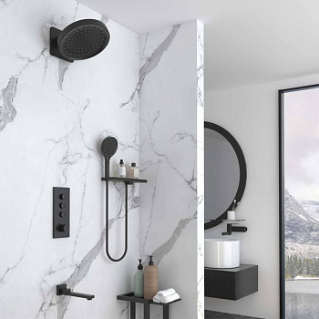 Душевой комплект VSFW-433TI3RMB встраиваемый, термостатический, трехрежимный, черный