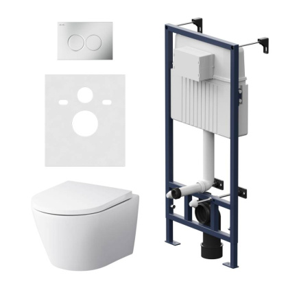 IS70131.741701 Инсталляция с клавишей ProC L мат Хром с подвесным унитазом Sense FlashClean с сид м/лифт