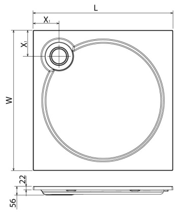 Поддон из искусственного мрамора CEZARES TRAY-S-A-90-56-W Поддон из искусственного мрамора CEZARES TRAY-S-A-90-56-W