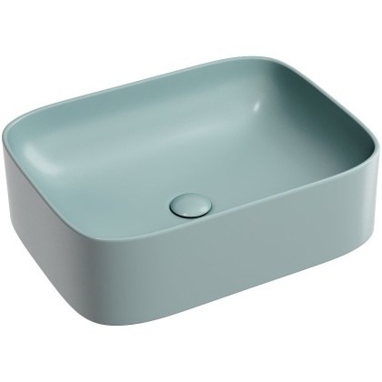 Умывальник чаша накладная прямоугольная (цвет Зеленый Матовый) Element 505*380*150мм