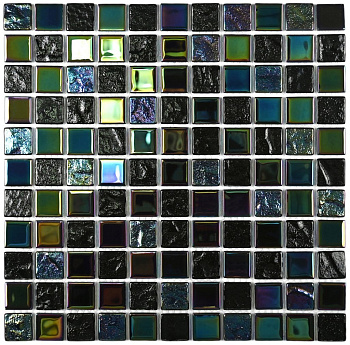 Мозаика Bonaparte Стеклянная Bondi black-25 30х30 см Мозаика Bonaparte Стеклянная Bondi black-25 30х30 см