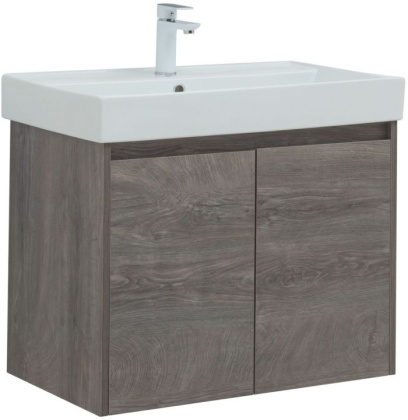 Тумба под раковину Aquanet Nova Lite 75 дуб рошелье (2 дверцы)