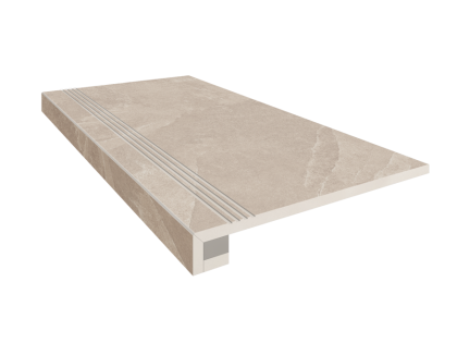 Комплект (Ступень TE01 (33x120) непол. (прямоугол. бортик) + Подступенок (14,5x120))