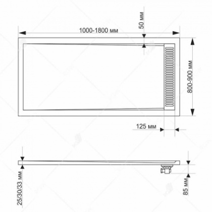 Душевой поддон RGW STM-G 90 x 100 см, прямоугольный, из искусственного камня, графит, 14202910-02 Душевой поддон RGW STM-G 90 x 100 см, прямоугольный, из искусственного камня, графит, 14202910-02