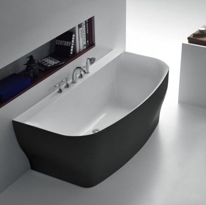 Акриловая ванна без перелива BELBAGNO BB74-NERO-W0, 1650x780x590 Акриловая ванна без перелива BELBAGNO BB74-NERO-W0, 1650x780x590