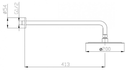 ANCONA Верхний душ, хром ANCONA-SLD-CRM. Диаметр верхнего душа 25 см.