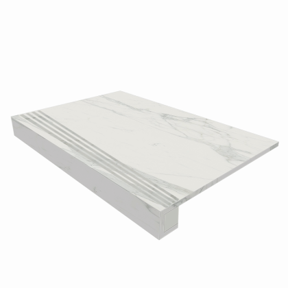Комплект (Ступень MN01 (33x120) непол. (прямоугол. бортик) + Подступенок (14,5x120)) Комплект (Ступень MN01 (33x120) непол. (прямоугол. бортик) + Подступенок (14,5x120))