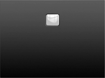 Акриловый душевой поддон Riho Basel 404 120x80 черный глянец, накладка хром DC141600000000S