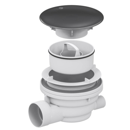 Сифон для душевых поддонов RGW Velplex QYD-01 графит, RGW 39241101-02