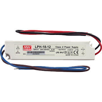 Блок питания 230V AC/12V DC/18W, IP67 Блок питания 230V AC/12V DC/18W, IP67