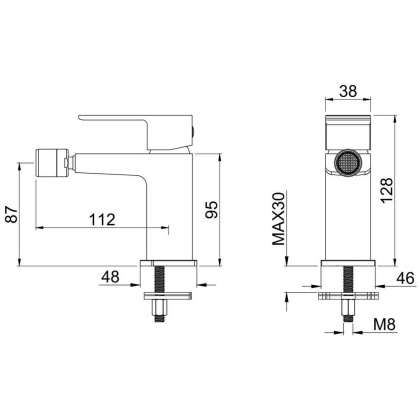 Смеситель для биде Allen Brau Infinity 5.21004-00 хром