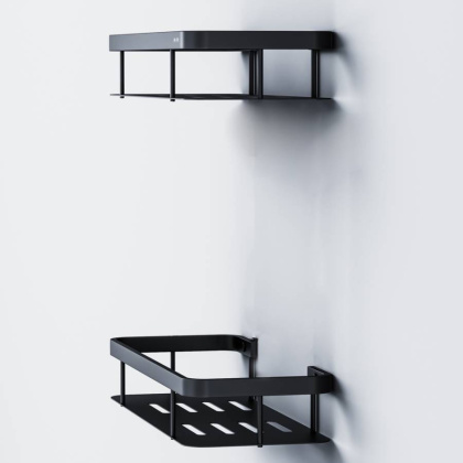 A7453222 Sense L Полка для душа прямая двухъярусная, черный, шт A7453222 Sense L Полка для душа прямая двухъярусная, черный, шт