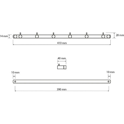 Планка с 6 крючками Планка с 6 крючками