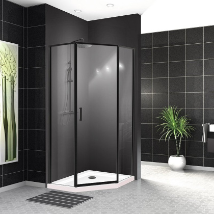 Душевой уголок BelBagno UNO-195-P-1-100-C-NERO Душевой уголок BelBagno UNO-195-P-1-100-C-NERO
