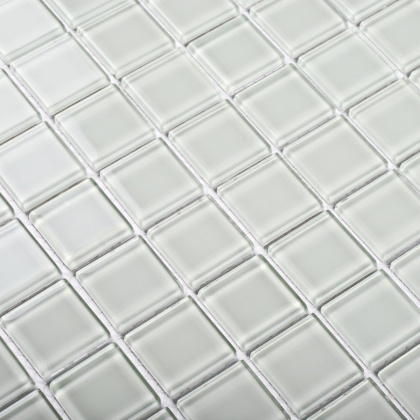 Мозаика стеклянная White Glass (чип 4*25*25) 300*300(22шт.-1.98м2), м2 Мозаика стеклянная White Glass (чип 4*25*25) 300*300(22шт.-1.98м2), м2