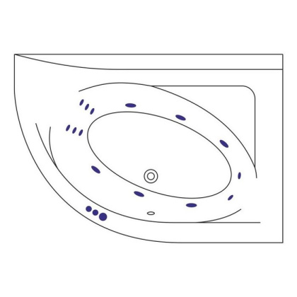 Ванна EXCELLENT Aquarella 170x110 (правая) "SMART" (золото) Ванна EXCELLENT Aquarella 170x110 (правая) "SMART" (золото)