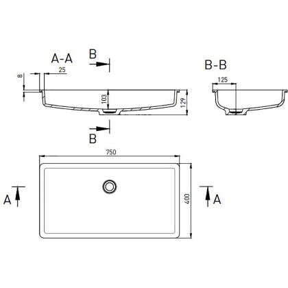 Раковина полувстраиваемая Salini Marea 10 1802210M
