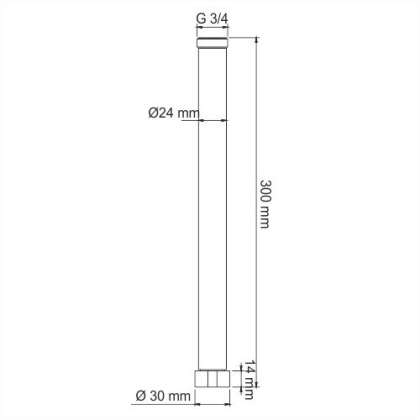 A132 Удлинитель для  душевого комплекта Wasserkraft