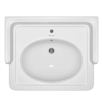 Раковина POMPEI подвесная/мебельная 60, белая глянцевая