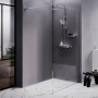 W84WI-120-F1-MTE Душевая перегородка Func 120x200, стекло прозр. 8 мм + покрытие, профиль мат хром