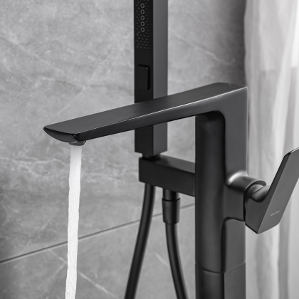 Смеситель для ванны с душем Allen Brau Infinity 5.21009-31 (с внутренней частью) черный матовый Смеситель для ванны с душем Allen Brau Infinity 5.21009-31 (с внутренней частью) черный матовый