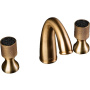 Смеситель для умывальника на 3 отв. ROYAL CRYSTAL black, бронза_Комплект